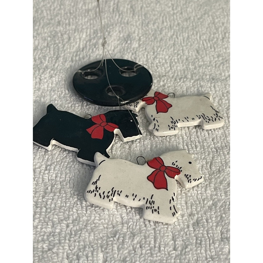 Vintage Russ Berrie Windchime Menagerie Scotties Dog Wind‎ Chime